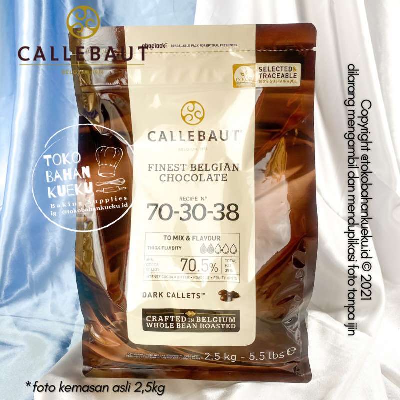 Jual CALLEBAUT Dark Extra Bitter Chocolate Couverture 7030 70,5 2,5 kg