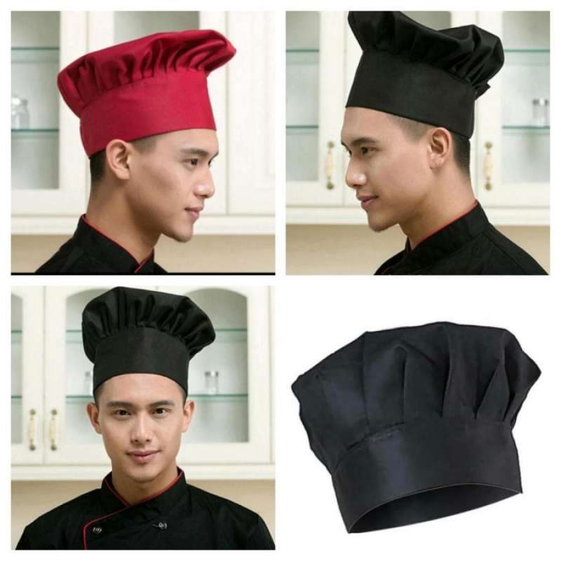 Promo topi chef apron topi koki seragam koki Multicolor Diskon 16 di