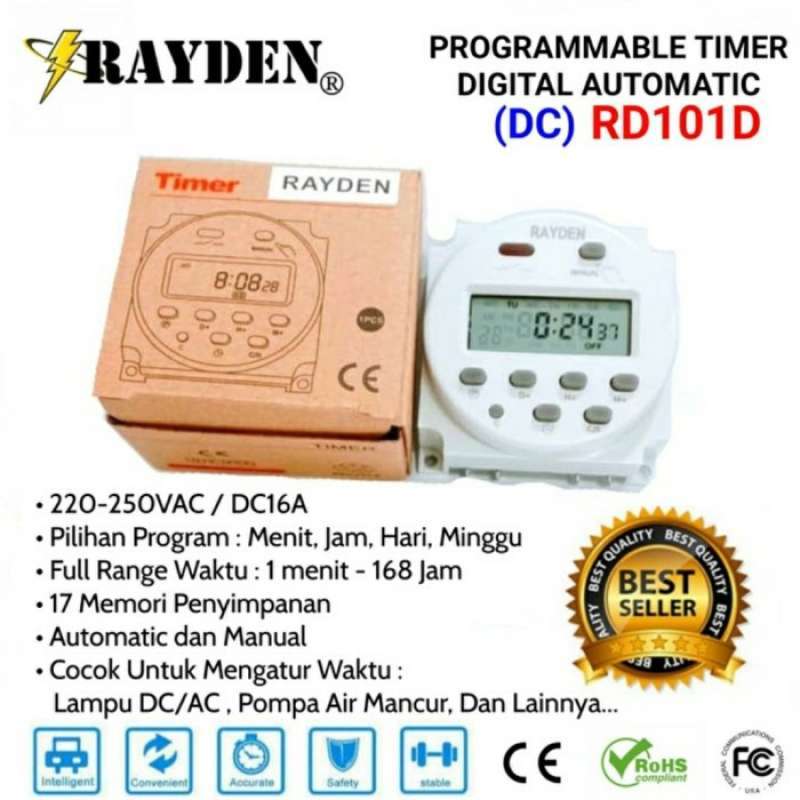Promo timer digital - timer digital DC 16A auto switch Diskon 5% di ...