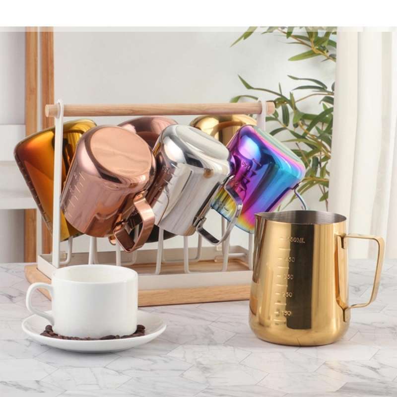 Jual milk Jug stainless warna / pitcher tempat steam foam susu latte