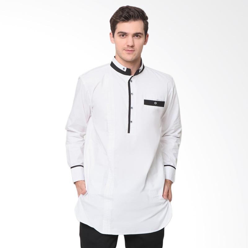 Jual Zayidan Ghaisan Baju Muslim Gamis Pria - Putih Online