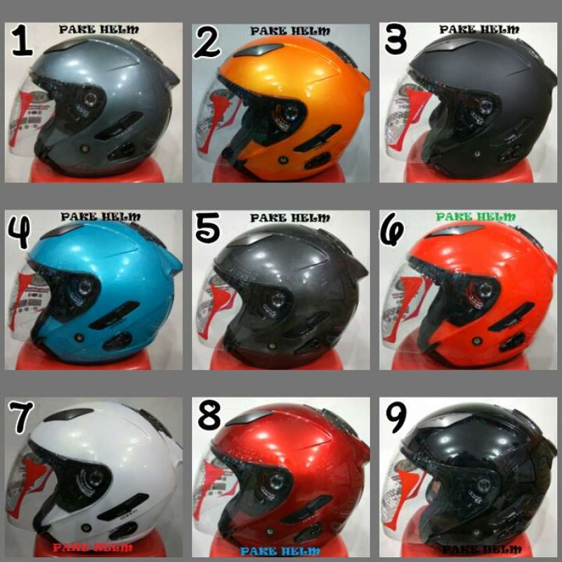 Jual HELM KYT GALAXY SLIDE SOLID UKURAN XL DAN XXL HALF FACE HALFFACE