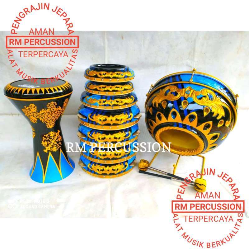 Jual Alat Hadroh1 Set UKIR Rebana BAS TAWON CEPER Kencer Darbuka