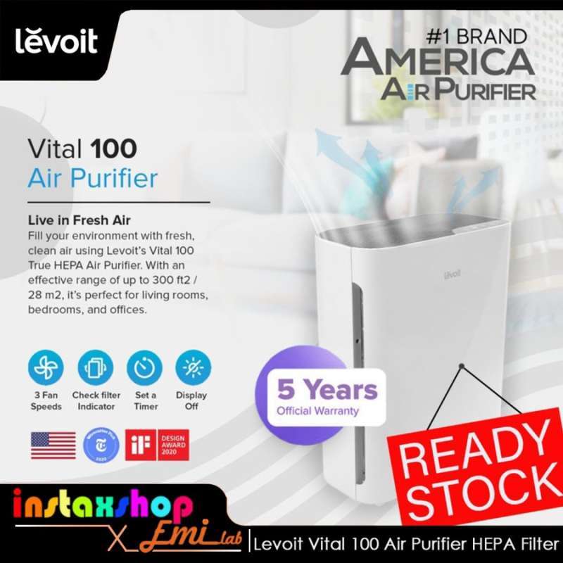 Promo Levoit Vital 100 Air Purifier HEPA Filter Pembersih Udara Resmi