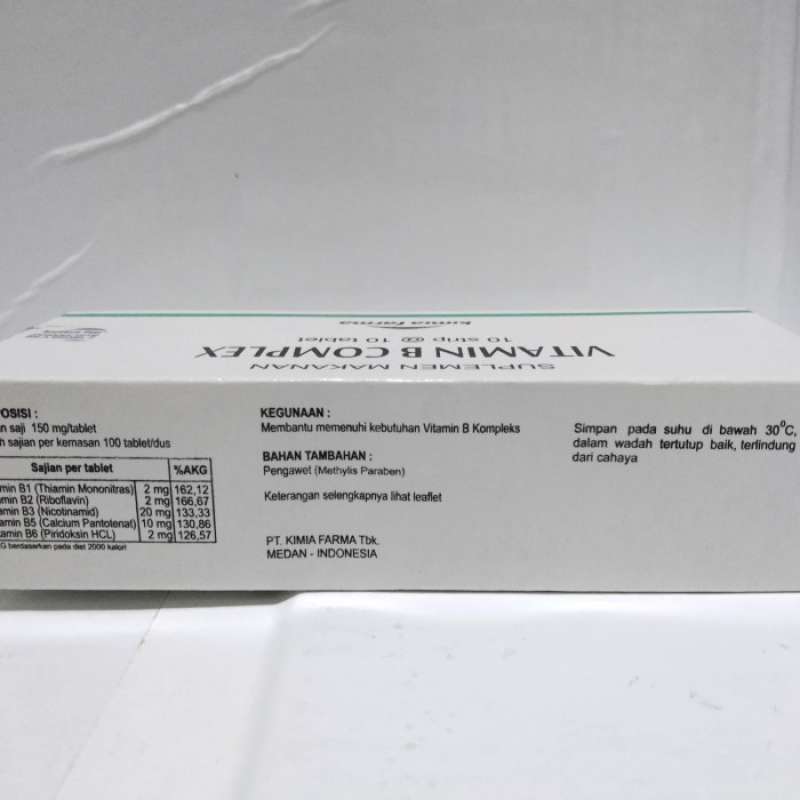 Jual Vitamin B Complex Kimia Farma Box isi 100 Tablet di Seller