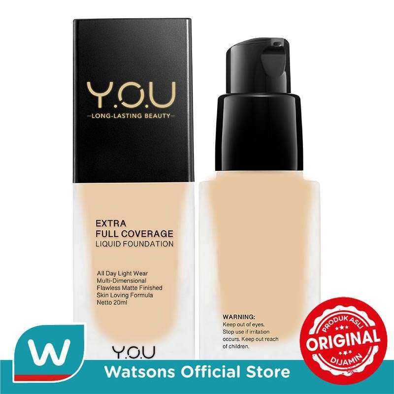 Jual YOU Extra Full Coverage Liquid Foundation 03 Natural 20ml di