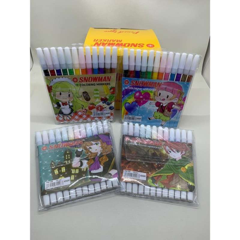 Jual Snowman Coloring MARKER PENCIL TYPE 12 Coloring di Seller Parveen ...
