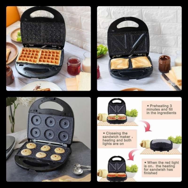Promo Mesin Pembuat Croffle IDEALIFE Waffle Maker IDEALIFE IL.202