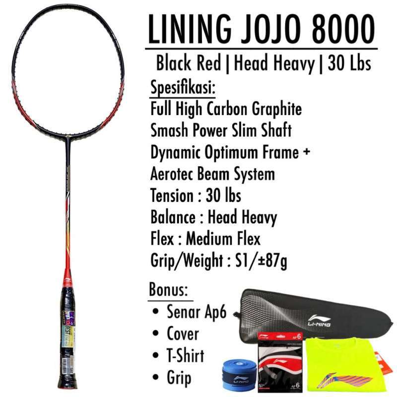 Promo Lining Jojo 8000 / Jojo8000 Raket Badminton Original Adha Sport ...