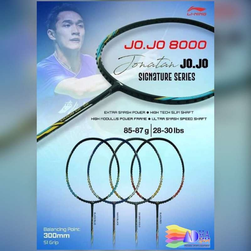 Promo Lining Jojo 8000 / Jojo8000 Raket Badminton Original Adha Sport ...