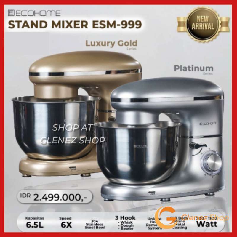 Jual ECOHOME Mixer Stand Roti Kue Mixer Berdiri Mixer Duduk Low Watt