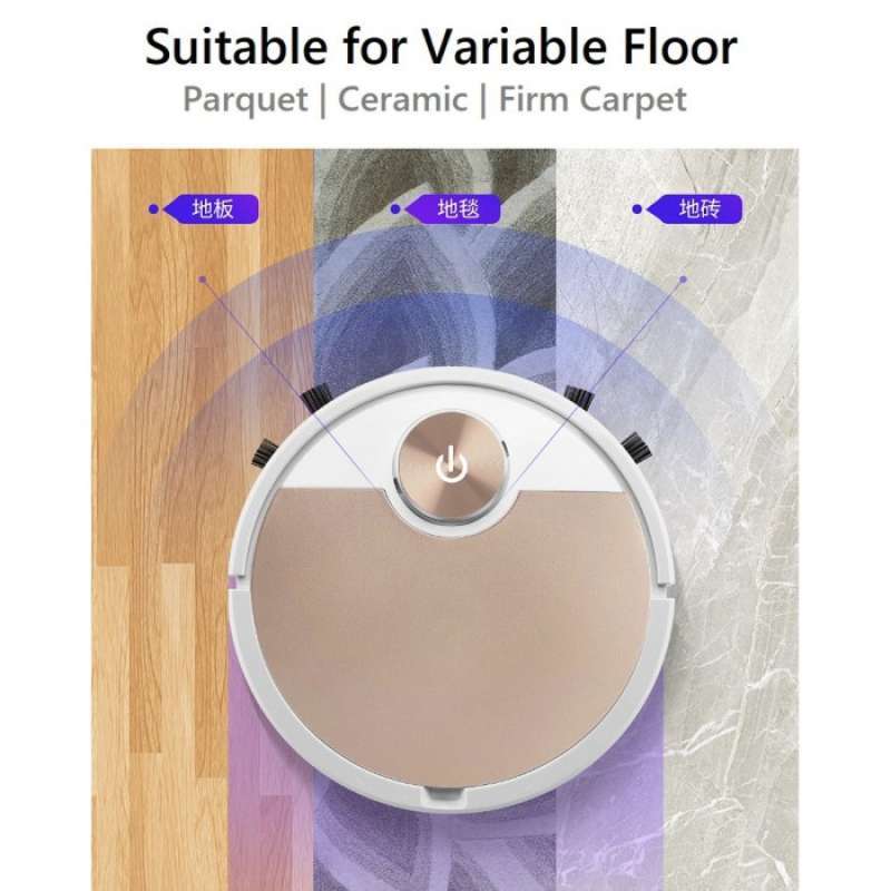 Jual Robot Vacuum Cleaner New ES300 Apps Penyapu Robot Multifungsi Limited MULTICOLOUR di