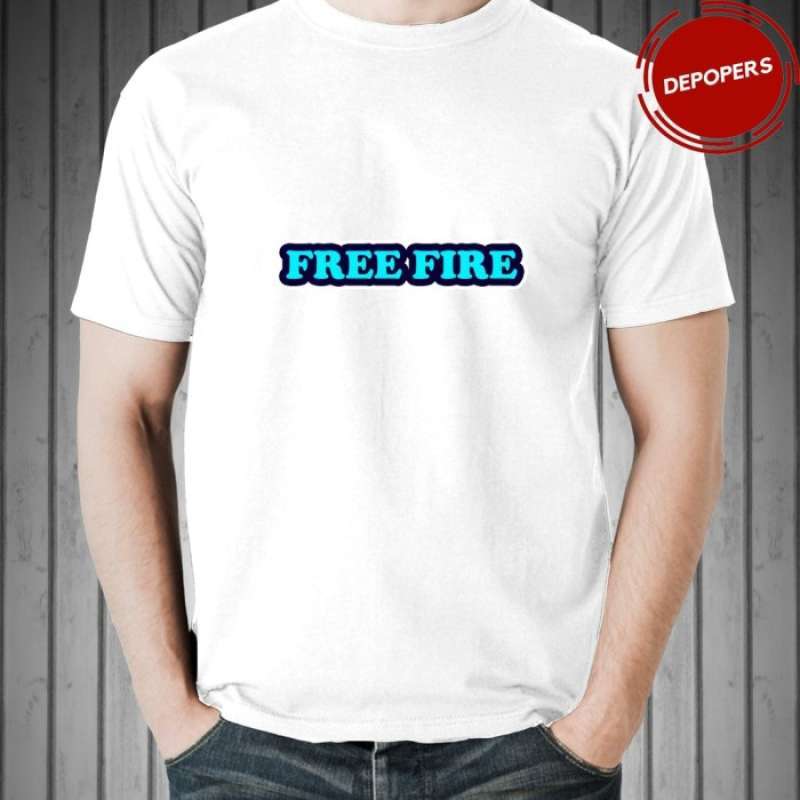 Promo BAJU TULISAN FREE FIRE | KAOS TULISAN FREE FIRE | BAJU VVV - M 3