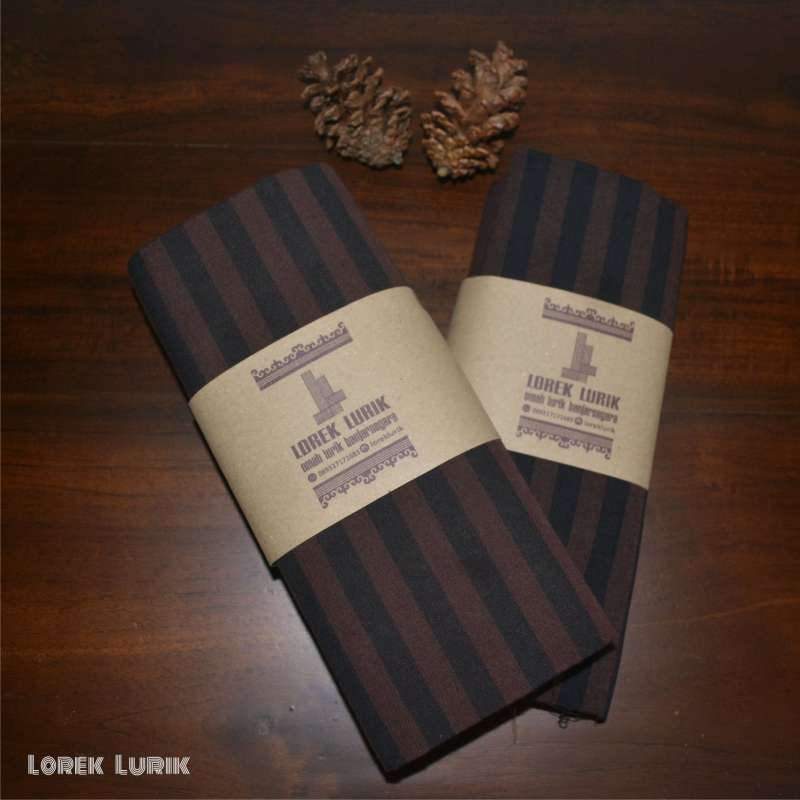 Jual Kain Lurik Coklat Klasik / Bahan Sorjan / Baju Adat Jawa di Seller
