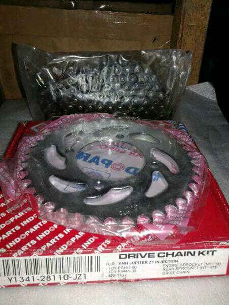 Jual Gir Set/Gear Rantai Paket/Chain kit Indopart/Indoparts Jupiter Z1