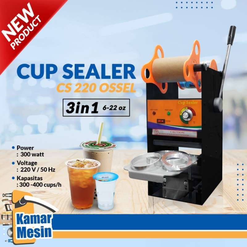 Promo Termurah Mesin Cup Sealer 22oz Press Gelas Tinggi 22oz Tutup