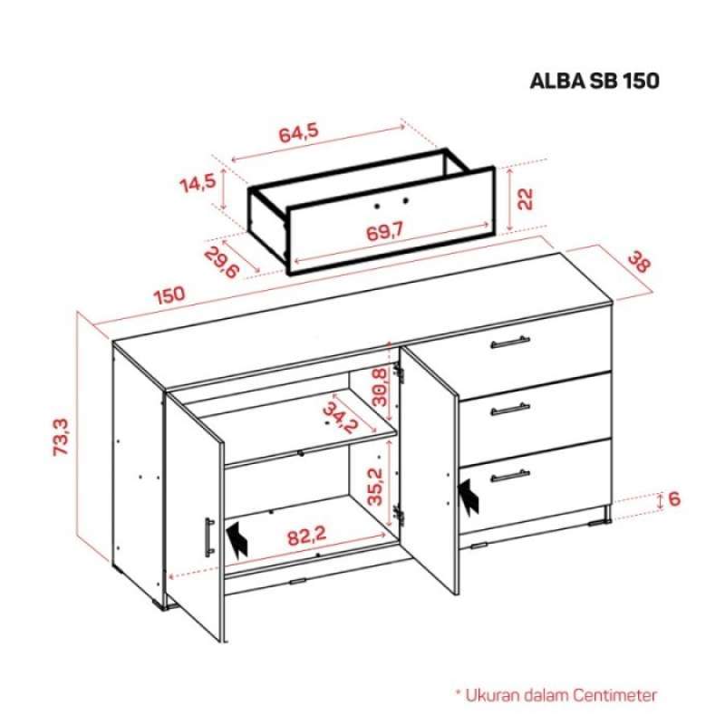 Jual Lemari Dapur Alba Sb 150 Harga Pabrik Khusus Jne Trucking - MULTICOLOUR di Seller Kumikaze
