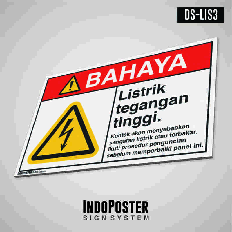 Jual Safety Sign K3 PVC ANSI Panel Listrik Tegangan Tinggi Ukuran XS Di jual-safety-sign-k3-pvc-ansi-panel-listrik-tegangan-tinggi-ukuran-xs-di