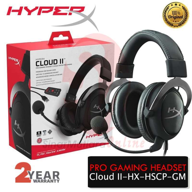 Jual Console Headset HyperX Cloud II Pro Gaming Headset KHX-HSCP-GM di ...