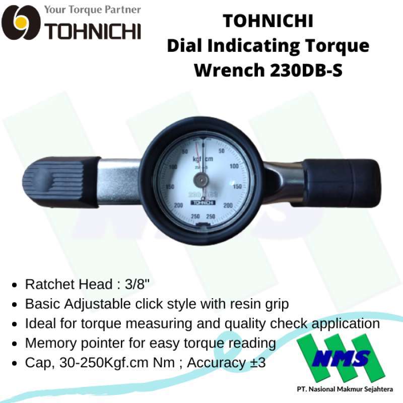Jual TOHNICHI Dial Indicating Torque Wrench 230DBS di Seller NMS Tools