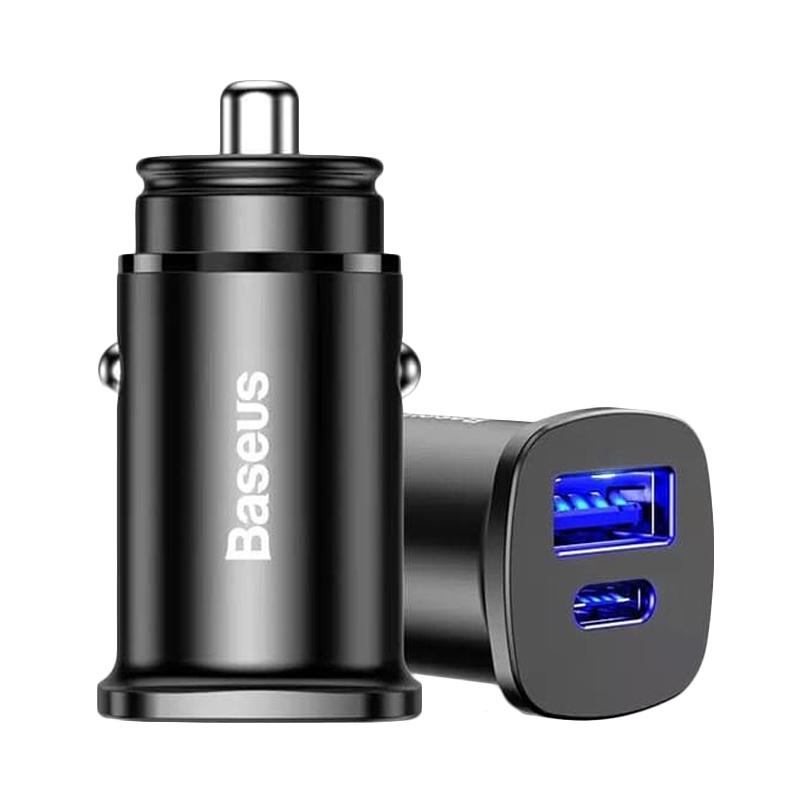 Jual Baseus Mini Car Charger Dual Port PD QC4.0 QC 3.0 30W di Seller Ethan Store Kedoya