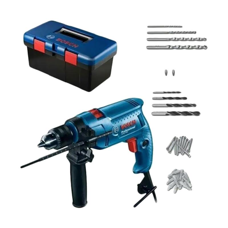 Jual Bosch GSB 550 Freedom Kit Impact Drill atau Bor Tangan Listrik dengan Aksesories Mata Bor