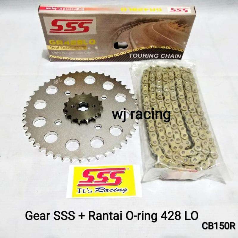Jual Gear set SSS CB150R + Rantai SSS O Ring 428 LO di Seller wj racing Kota Tangerang, Banten