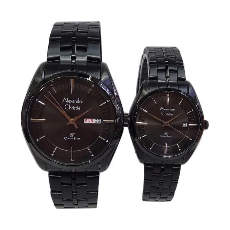 âˆš Alexandre Christie Classic Stainless Steel Jam Tangan Couple