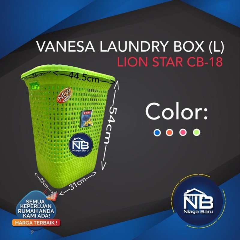 Jual Keranjang Baju /Laundry Bag CB18 Vanesa Laundry Box Large Lion Star di Seller Niaga Baru