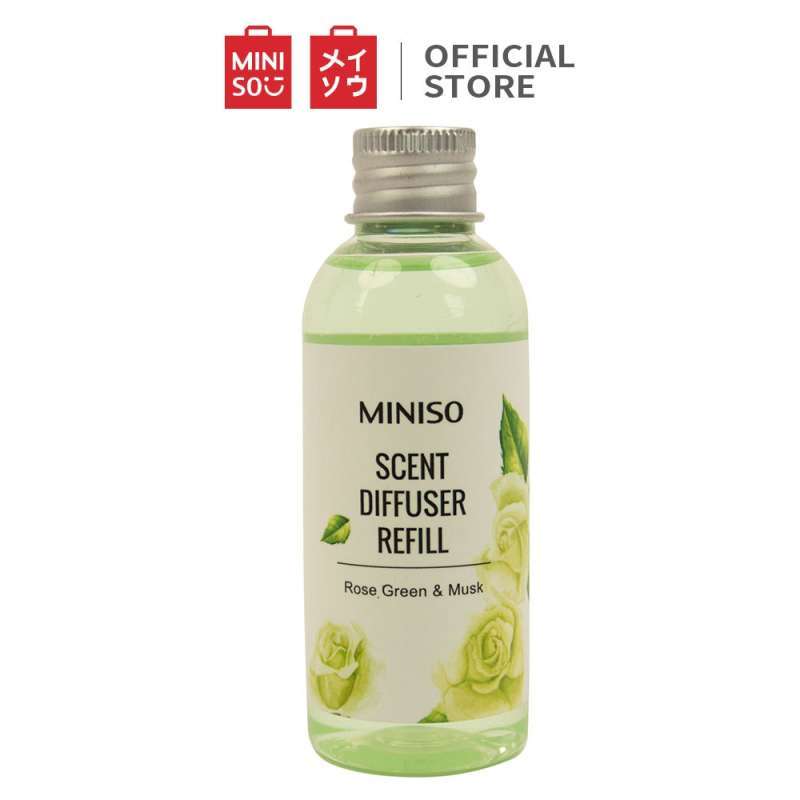 Jual MINISO Pengharum Ruangan Reed Diffuser 60ml Isi Ulang Aroma Diffuser Mawar Hijau