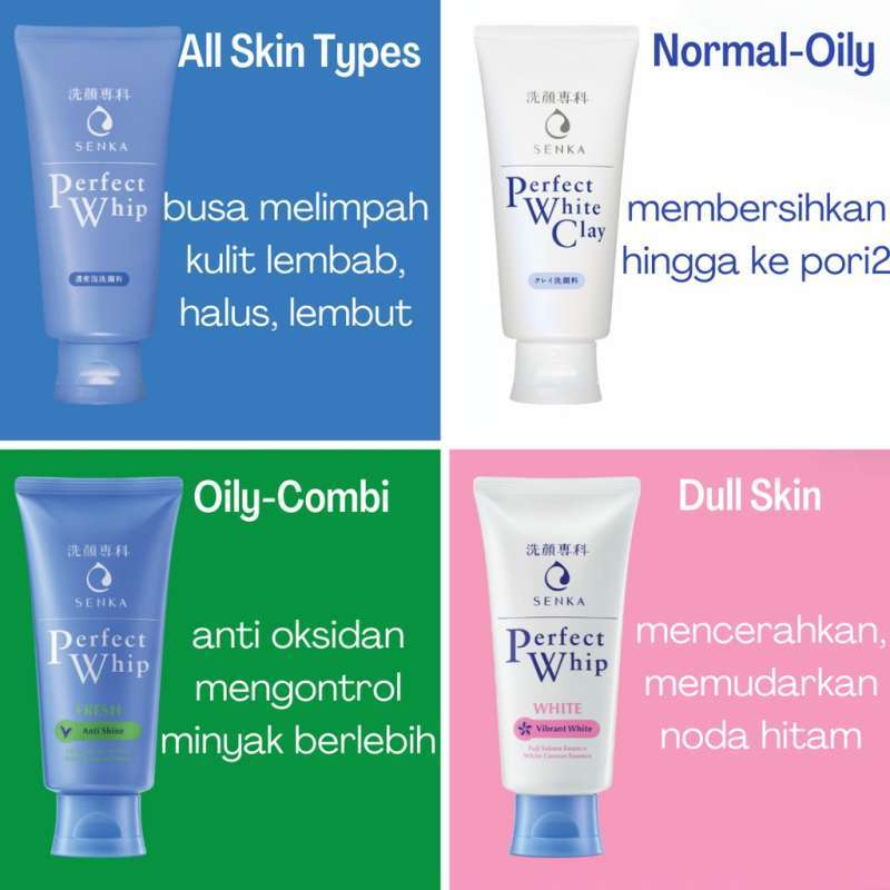 Promo Senka Perfect Whip Collagen White Clay Fresh Acne Care Facial Foam Wash No 1 Di Jepang
