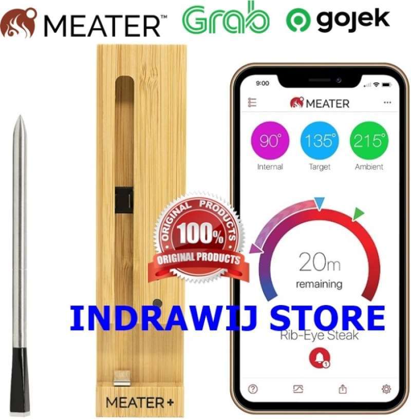 Jual BEST PROMO ALL NEW MEATER PLUS WIRELESS SMART BLUETOOTH BBQ FOOD