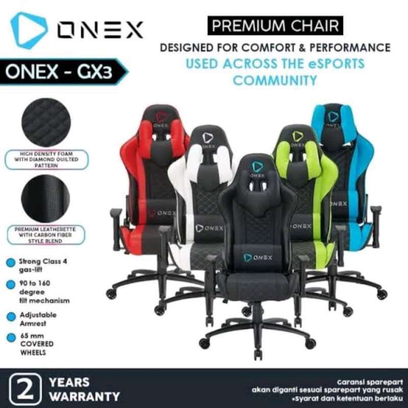 Jual ONEX GX3 Premium Gaming Chair Original Biru di Seller VIXION
