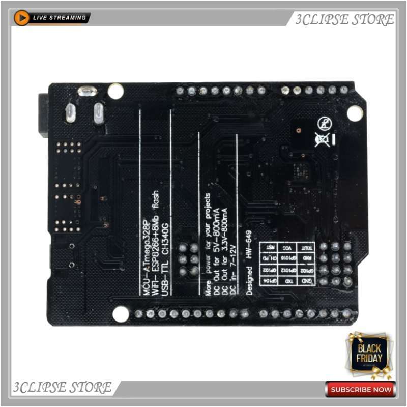 Promo Papan Development Modul Arduino Uno R3 Wifi Atmega328P Esp8266 Ch ...