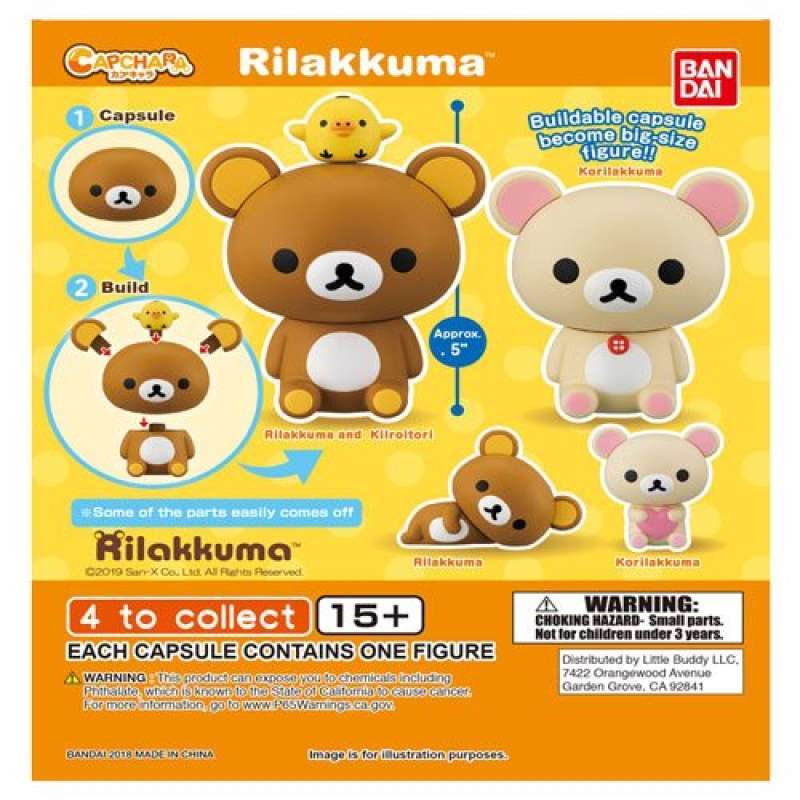 Jual Gashapon Rilakkuma Cap Character (Pack of 50) Series 1 di Seller