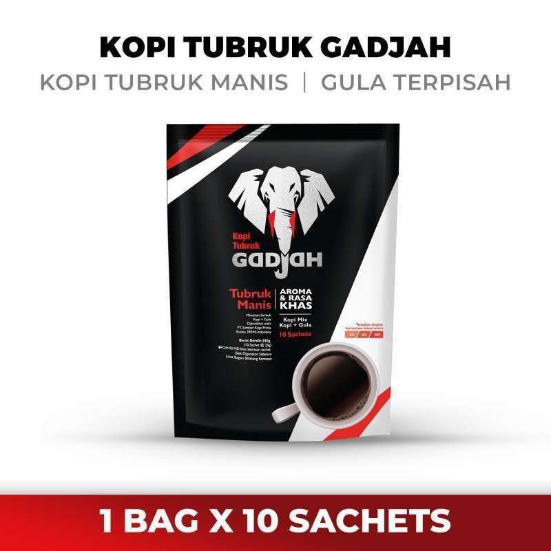 Promo Kopi Tubruk Gajah Kopi Plus Gula Renteng 10 Sachet Diskon 23 Di