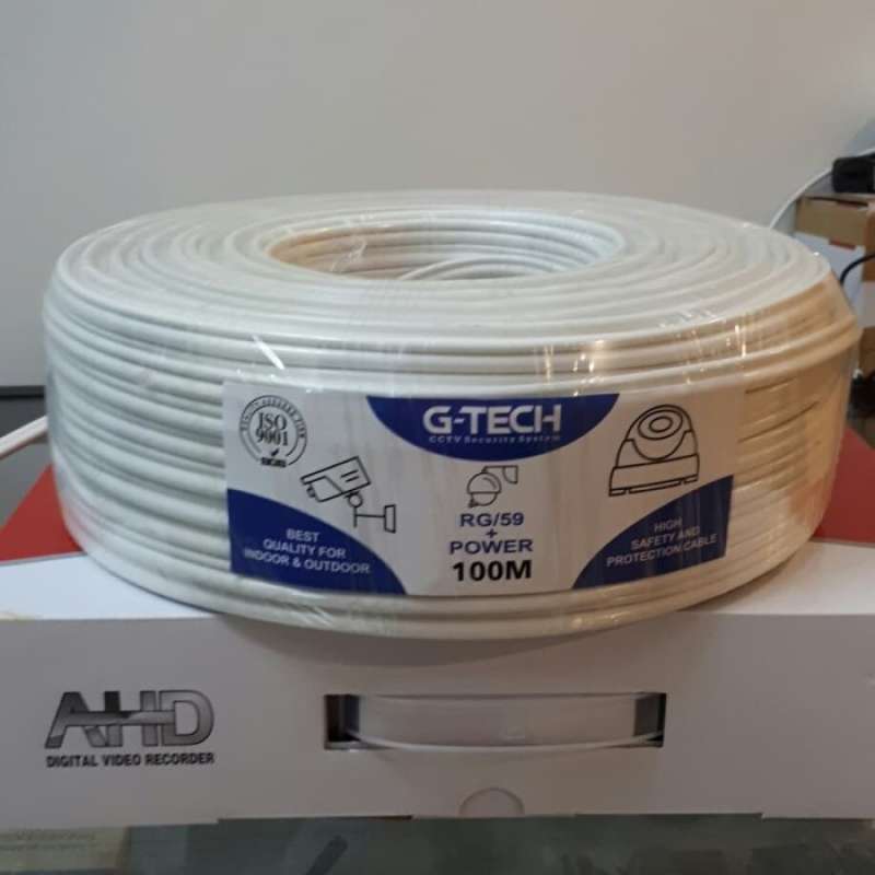 Promo KABEL COAXIAL G-TECH KHUSUS BUAT CAMERA CCTV RG.59+POWER 100M di