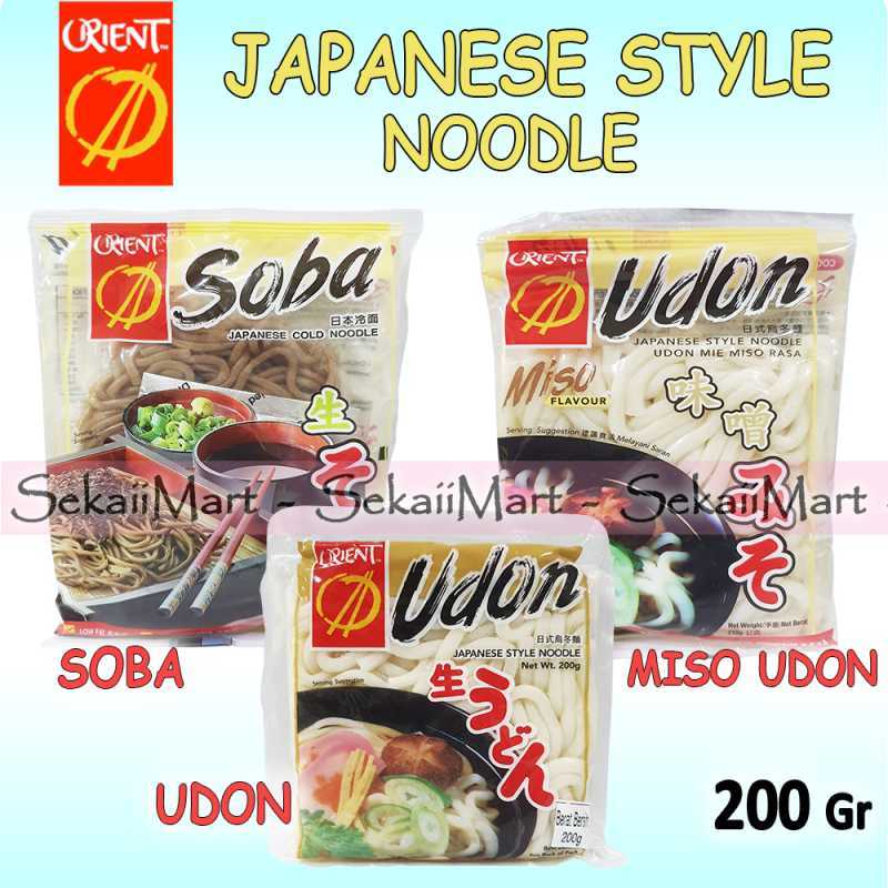 Jual ORIENT Udon / Miso / Soba 200g Japanese Style Noodle Mie Basah