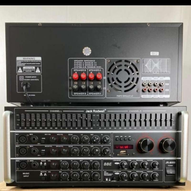 Jual Power Mixer Amplifier Jackrodwell Jr 8000 Bluetooth Usb Di Seller