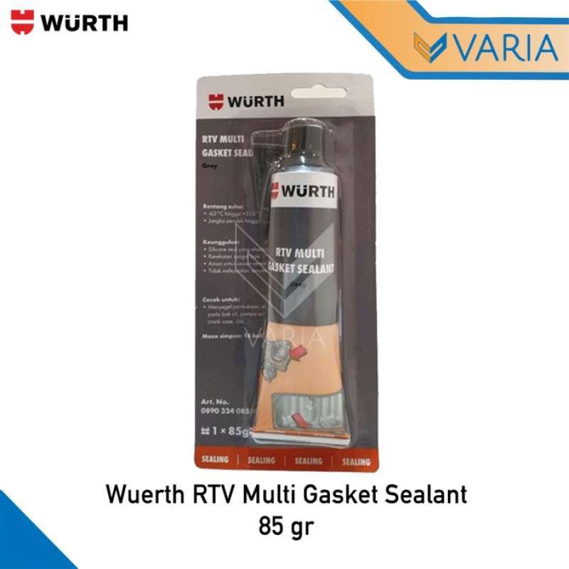 Jual Wurth RTV Multi Gasket Sealant 85 gr Sealer Silicone Lem Paking ...