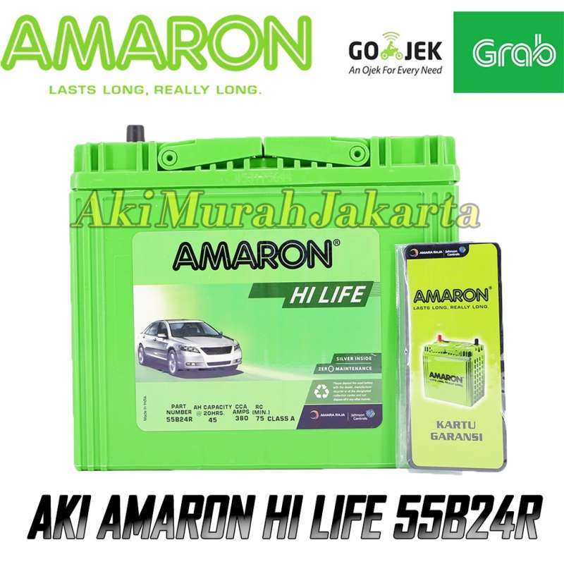Jual Aki Mobil Suzuki Escudo Lama NS60 / 55B24R Amaron Hi-Life 12V