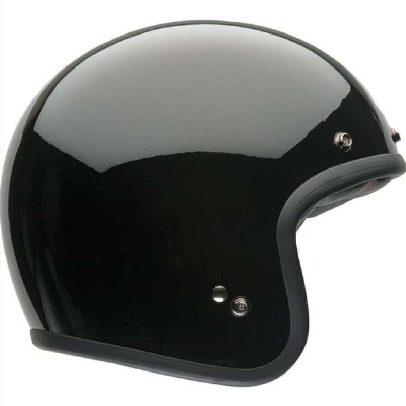 Jual Bell Custom 500 Black Gloss Helm Half Face Retro Vintage Helmet di ...