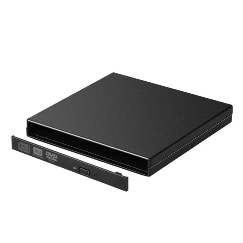 Jual 12.7mm USB 2.0 External DVD/CDROM Case Enclosure for Laptop Desktop PC Black di Seller