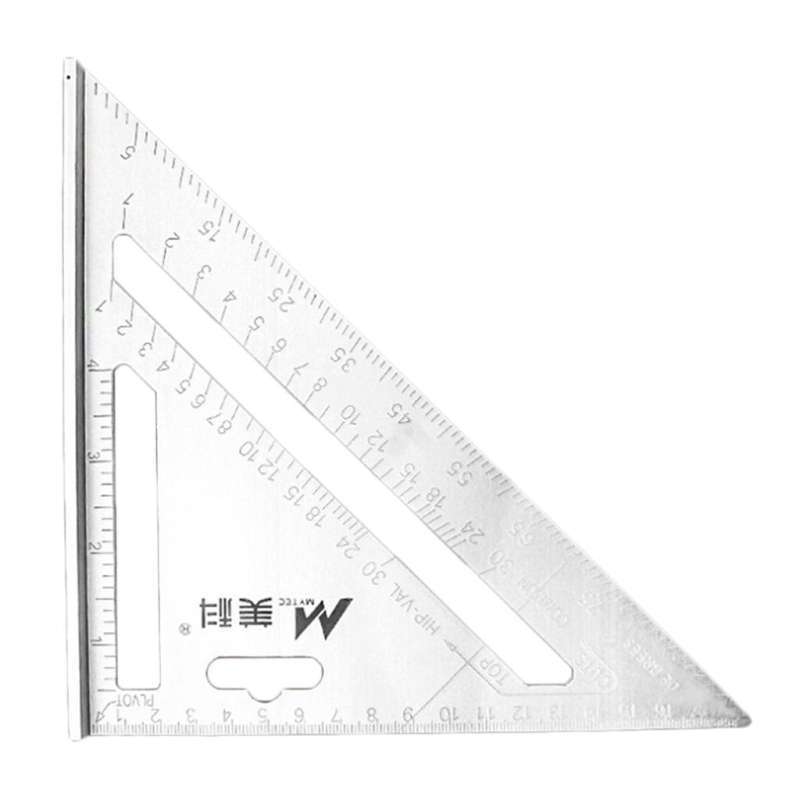 Jual 45 Degree Metric Aluminum Carpenter Triangle Square Ruler Angle ...