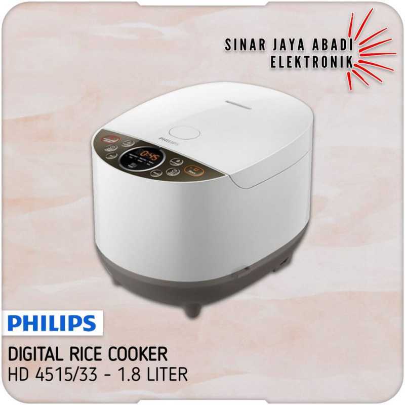 Jual PHILIPS HD4515/30 Fuzzy Logic Digital Rice Cooker [1.8 L] Grey