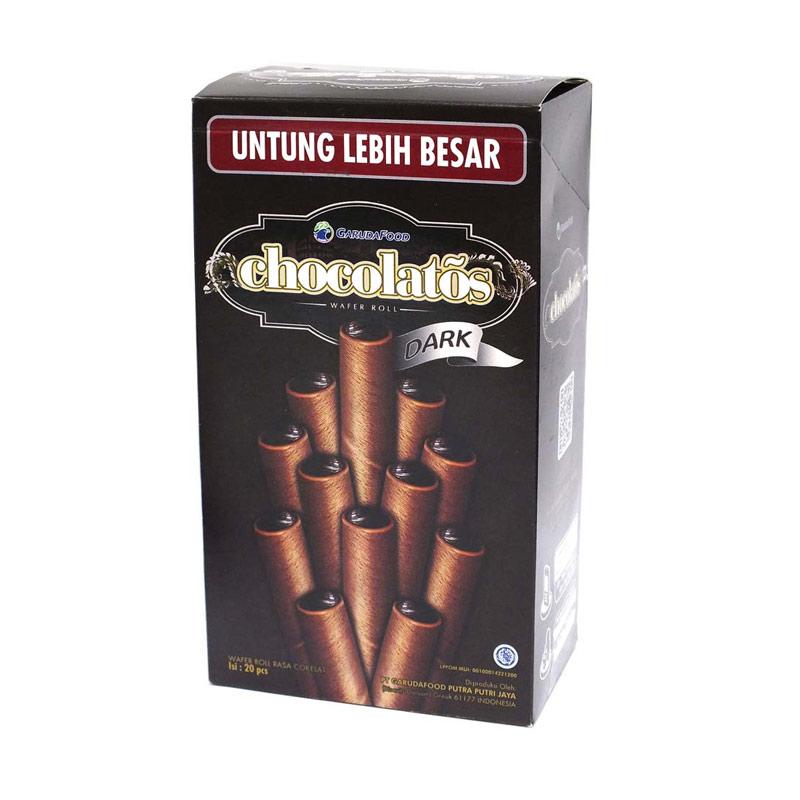 Jual Chocolatos Long Wafer Roll - Dark - 1 Kotak Isi 20