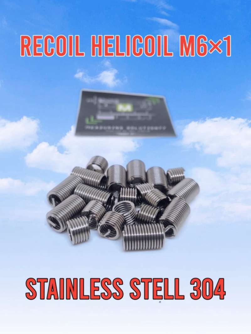 Jual Thread Repair Recoil Helicoil M6 Stainless Steel 304 Perbaikan