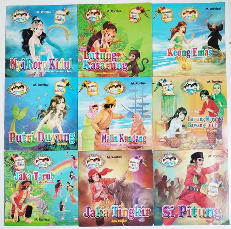 Promo Original Paket 5 Cerita Bergambar Berwarna 2 Bahasa Pilih Seri ...