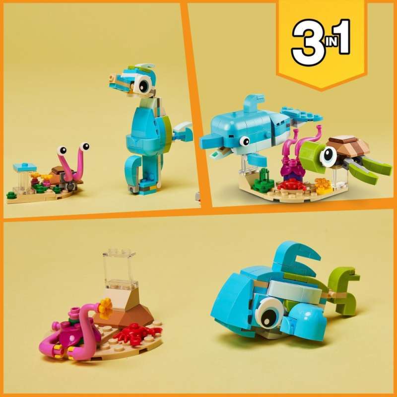 Jual Lego® Creator 31128 3in1 Dolphin And Turtle Building Kit (137 ...