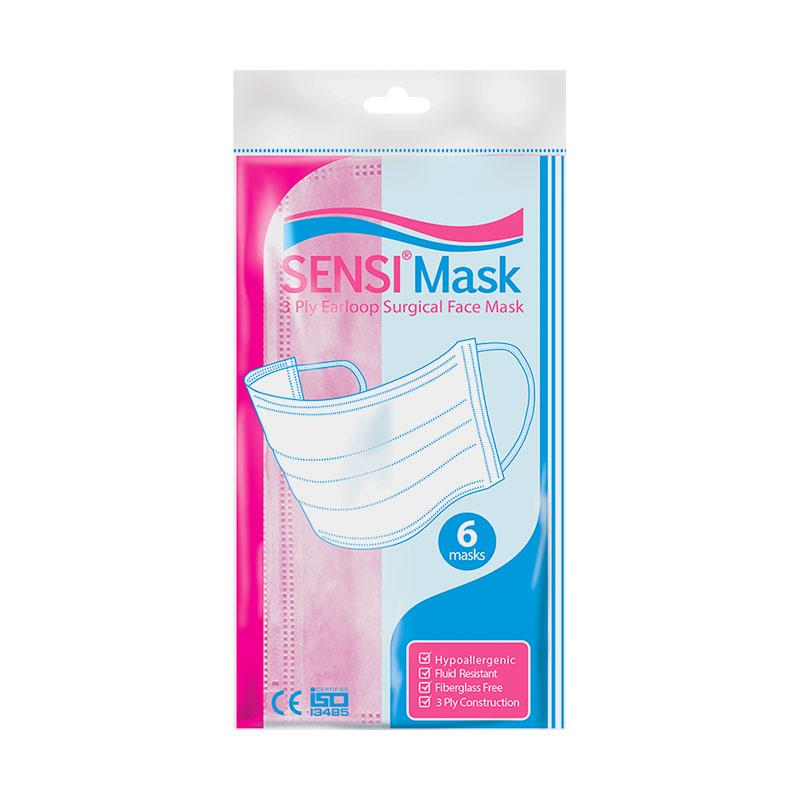 Jual Sensi Mask Earloop Masker - Pink [6 Pcs] di Seller ADEKMUNGIL